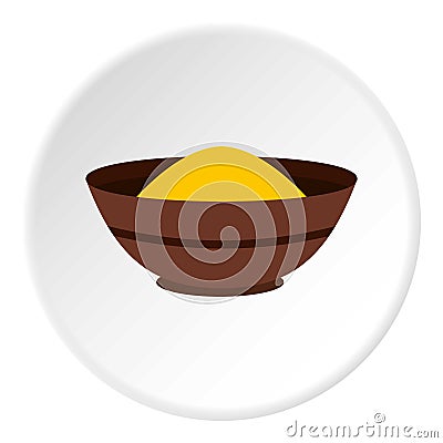 Curry spices icon circle Vector Illustration