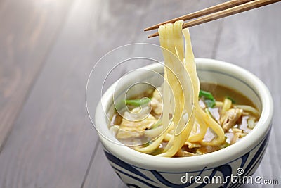 Curry udon, japanese noodles Stock Photo