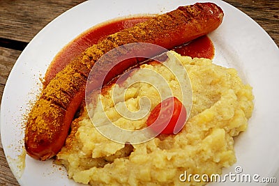 Curry wurst, typical Bavarian food Stock Photo