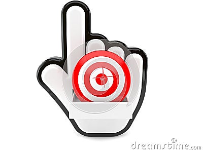 Cursor with bull`s eye Stock Photo