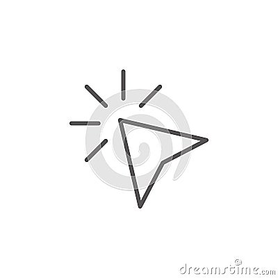 Cursor click icon graphic design template vector Vector Illustration