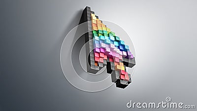 Cursor color pixel computer mouse Stock Photo