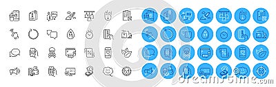 Cursor, Face detect and Chemical hazard line icons pack. For web app. Color icon buttons. Vector Vector Illustration