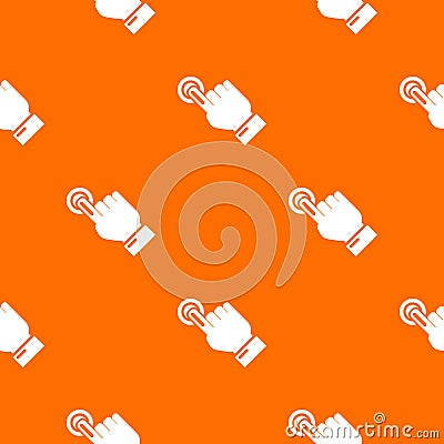 Cursor hand click pattern vector orange Vector Illustration