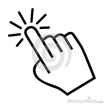 Cursor hand icon Vector Illustration