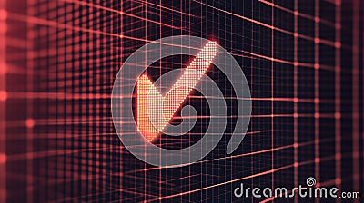 Cursor icon on pixelated grid background for computer services with space for text Stock Photo