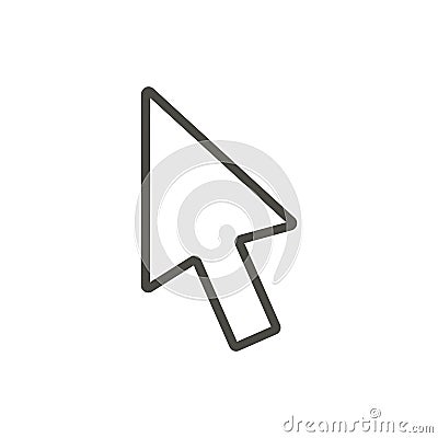 Cursor icon vector. Line pc pointer symbol. Vector Illustration