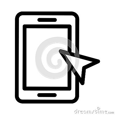 Cursor vector thin line icon Stock Photo