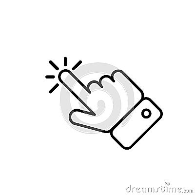 Cursor mouse pointer izolated on white background. Click here tool. Vector illustration. Vector Illustration
