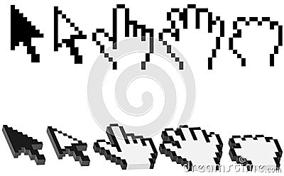 Cursor pointer collection Vector Illustration