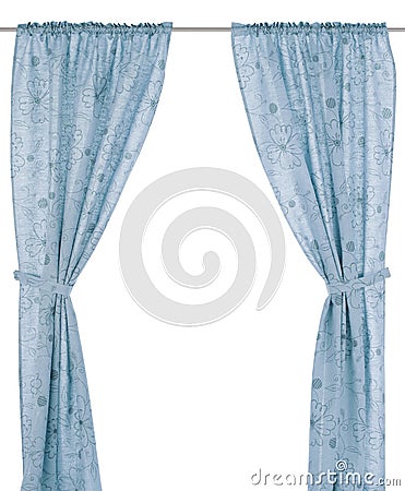 Curtain isolated on white background Stock Photo