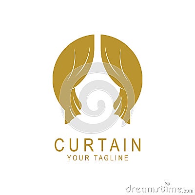 curtain logo vector icon illustration design Vector Illustration