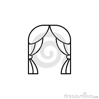 Curtain, magic, circus icon. Element of magic for mobile concept and web apps icon. Thin line icon for website design and Stock Photo