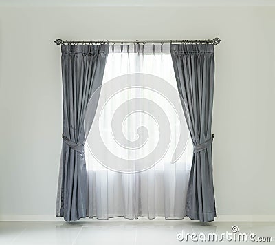 Curtain with sunlight Stock Photo