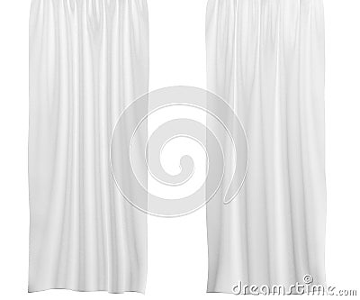 Curtains isolated on white background Stock Photo