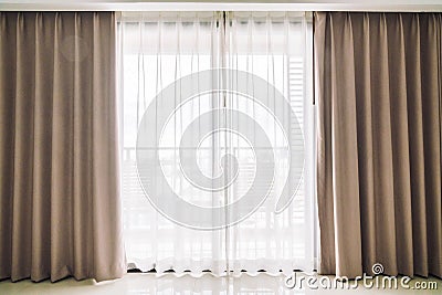 Curtains window Stock Photo