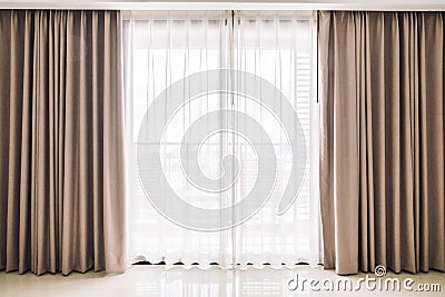 Curtains window Stock Photo