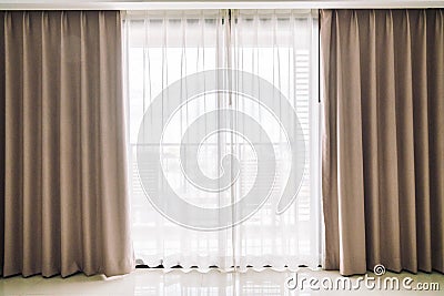 Curtains window Stock Photo