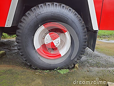 Tire Truck Fire fighting Editorial Stock Photo