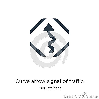 Curve arrow signal of traffic icon vector. Trendy flat curve arrow signal of traffic icon from user interface collection isolated Vector Illustration