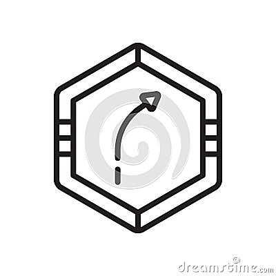 Curve icon vector sign and symbol isolated on white background, Curve logo concept Vector Illustration