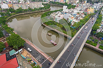 The Curve of Nhieu Loc Canal, Editorial Stock Photo