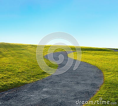 Curve path in s-shape Stock Photo