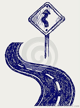 Curve road Vector Illustration