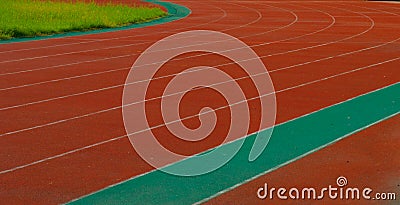 Curve running track Stock Photo