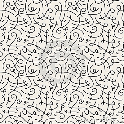 Curve seamless pattern Vector Illustration