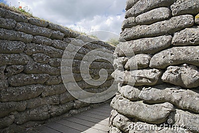Curve in the trenches of death Editorial Stock Photo