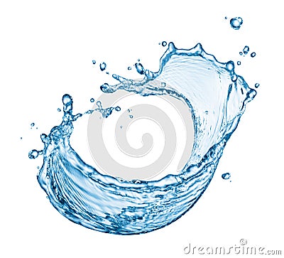 Curve water splash Stock Photo