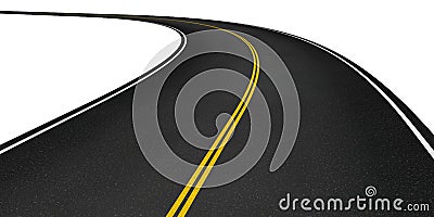 Curved asphalt road Stock Photo