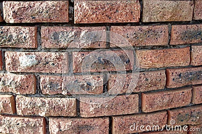 Curved brick wall Stock Photo