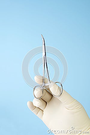 Curved Hemostats Stock Photo