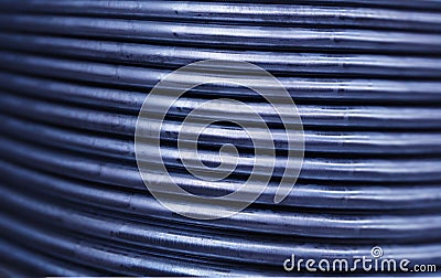 Curved metallic tubes texture background Stock Photo