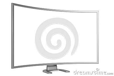 Curved monitor Stock Photo