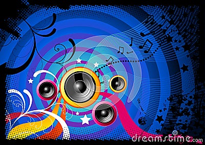 Curved Music Stock Photo