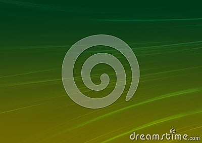 Curved neon strips of brush strokes on green background Stock Photo
