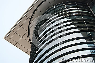 Curved office building in Glasgow, Scotland, UK Stock Photo