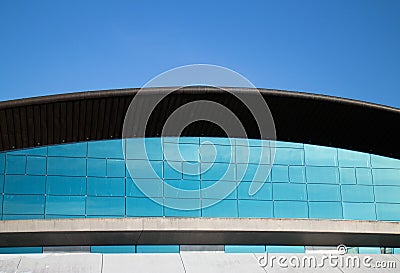 Curved office building Stock Photo