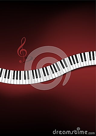 Curved Piano Keyboard Background Stock Photo