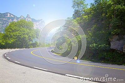 Curved road Stock Photo