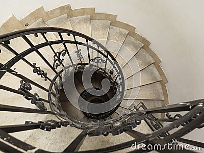 Curved stairways Stock Photo