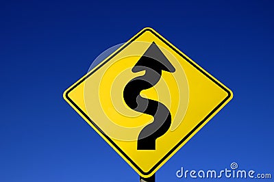 Curves Ahead Stock Photo