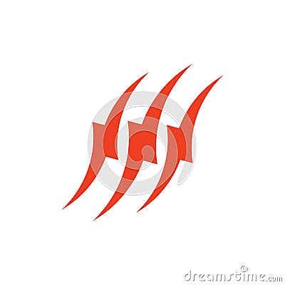 Curves geometric power symbol logo vector Vector Illustration