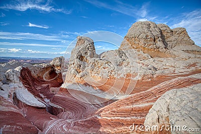 Curves and Textures in the high desert, White Pocket Stock Photo