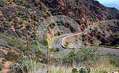 Curving Mountain Road Stock Photo