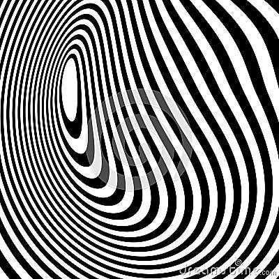 Curvy irregular dynamic lines. Abstract geometric pattern. Vector Illustration