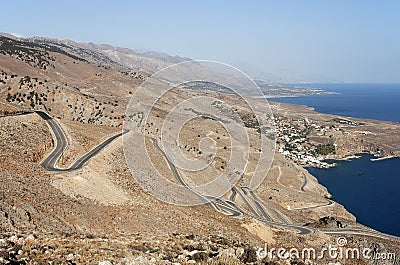 Curvy mountain road Stock Photo